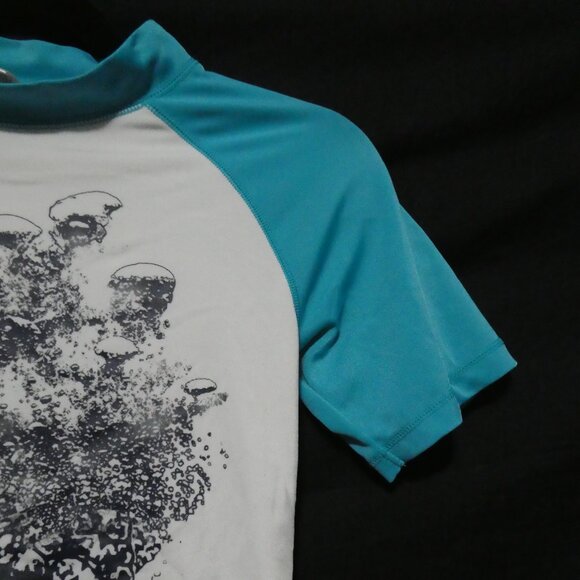 GYMBOREE | size 8 | Swimming Turtle With Bubbles Print Swim Short Sleeve Shirt - Picture 6 of 14